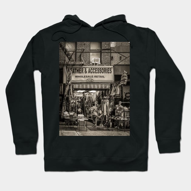 Old Vintage New York City Manhattan Street Hoodie by eleonoraingrid